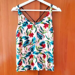 Topshop Tropical Floral Top Size 4